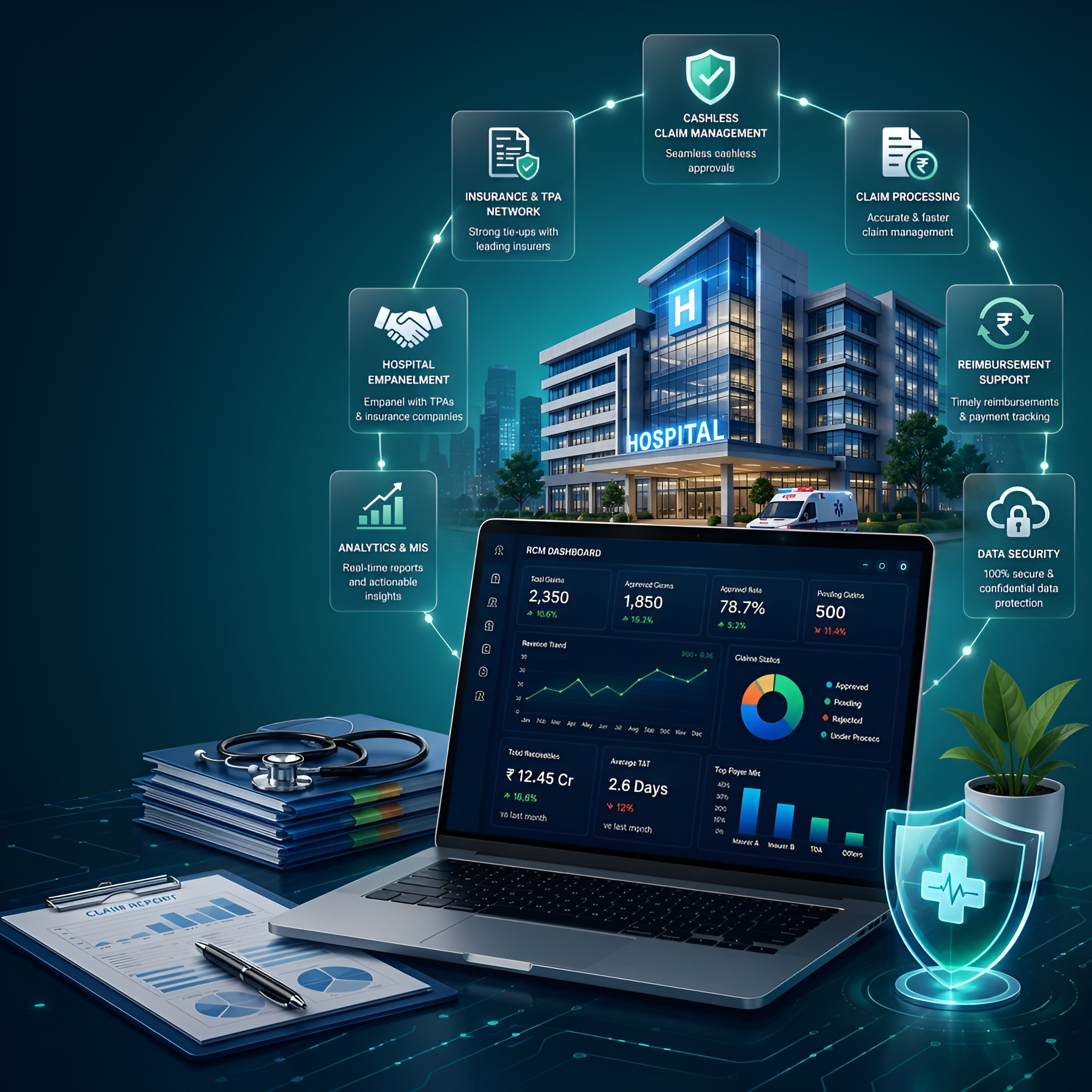 Healthcare Revenue Cycle Management Dashboard